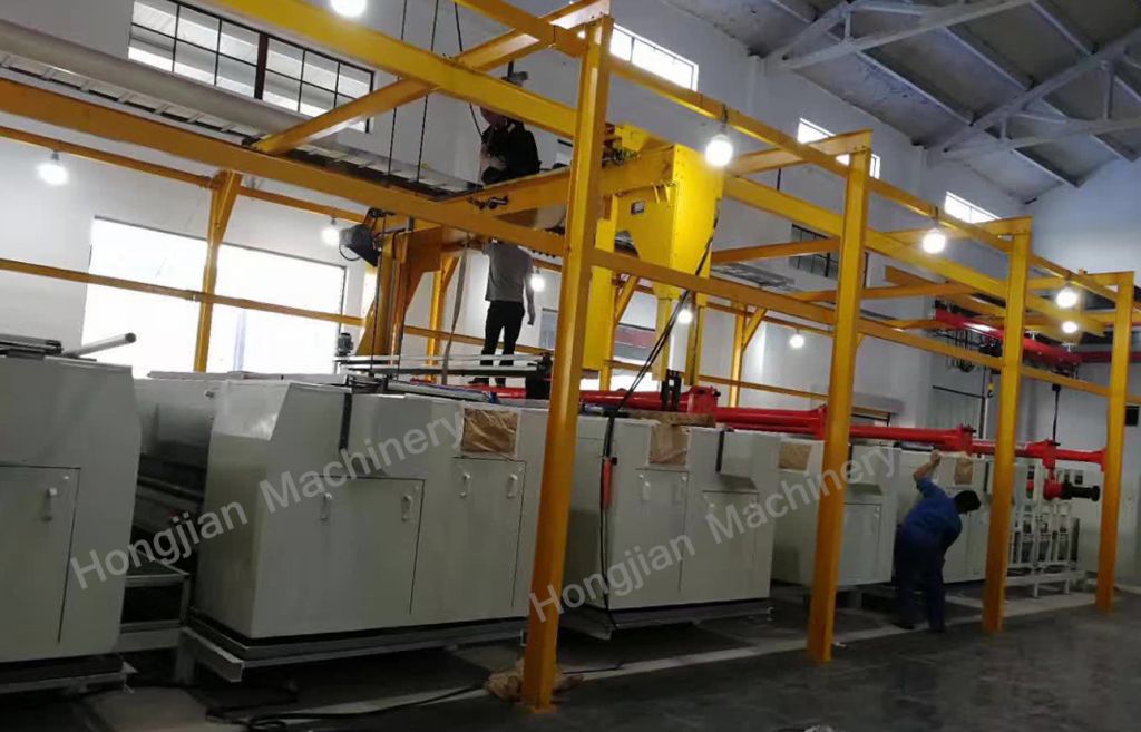 Automatic electroplating production line for rotogravure cylinder