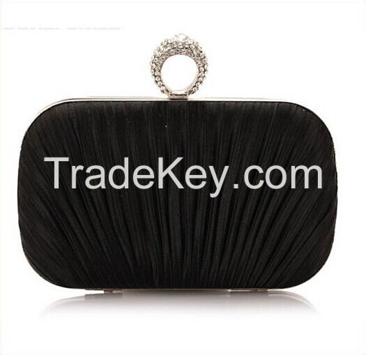 2015 Fashional Design Ladies Rhinestone Satin Evening Bag For Wholesal