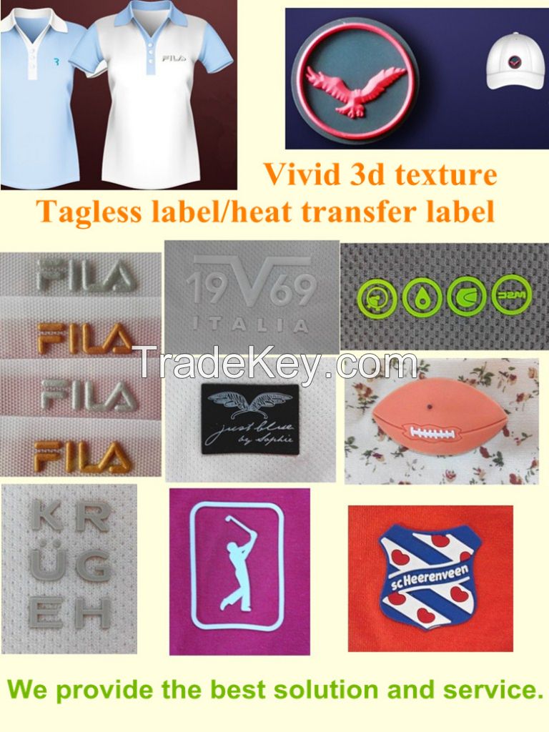 50 Times Washing Performance Silicone Label /Brand Label KB-0136