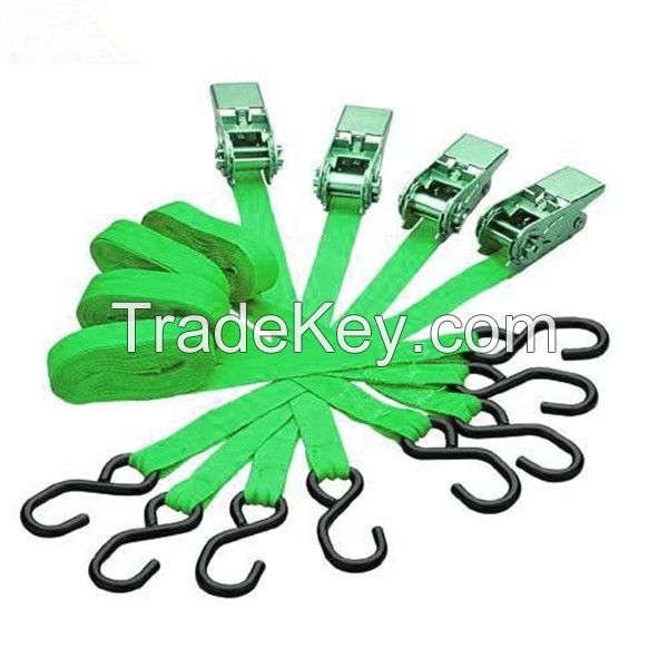 CE,GS,ISO9001 Certification and Polyester Belt Material truck Ratchet tie down straps