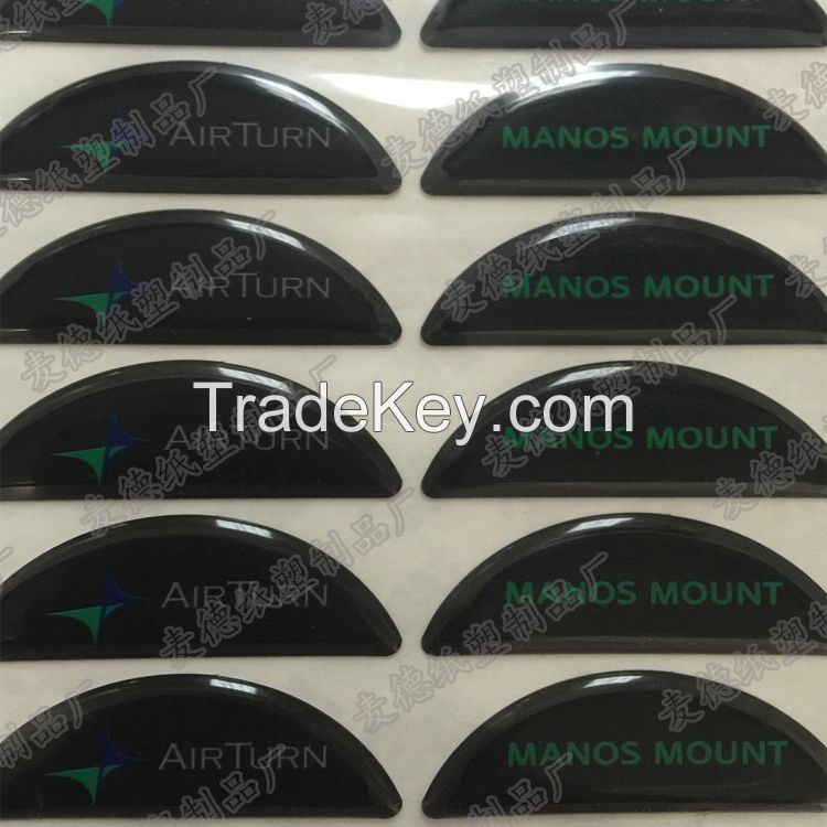 Custom Industry Resin Epoxy Sticker Waterproof, UV Resistant Crystal Sticker