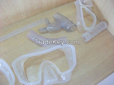 Liquid silicone parts, diving parts