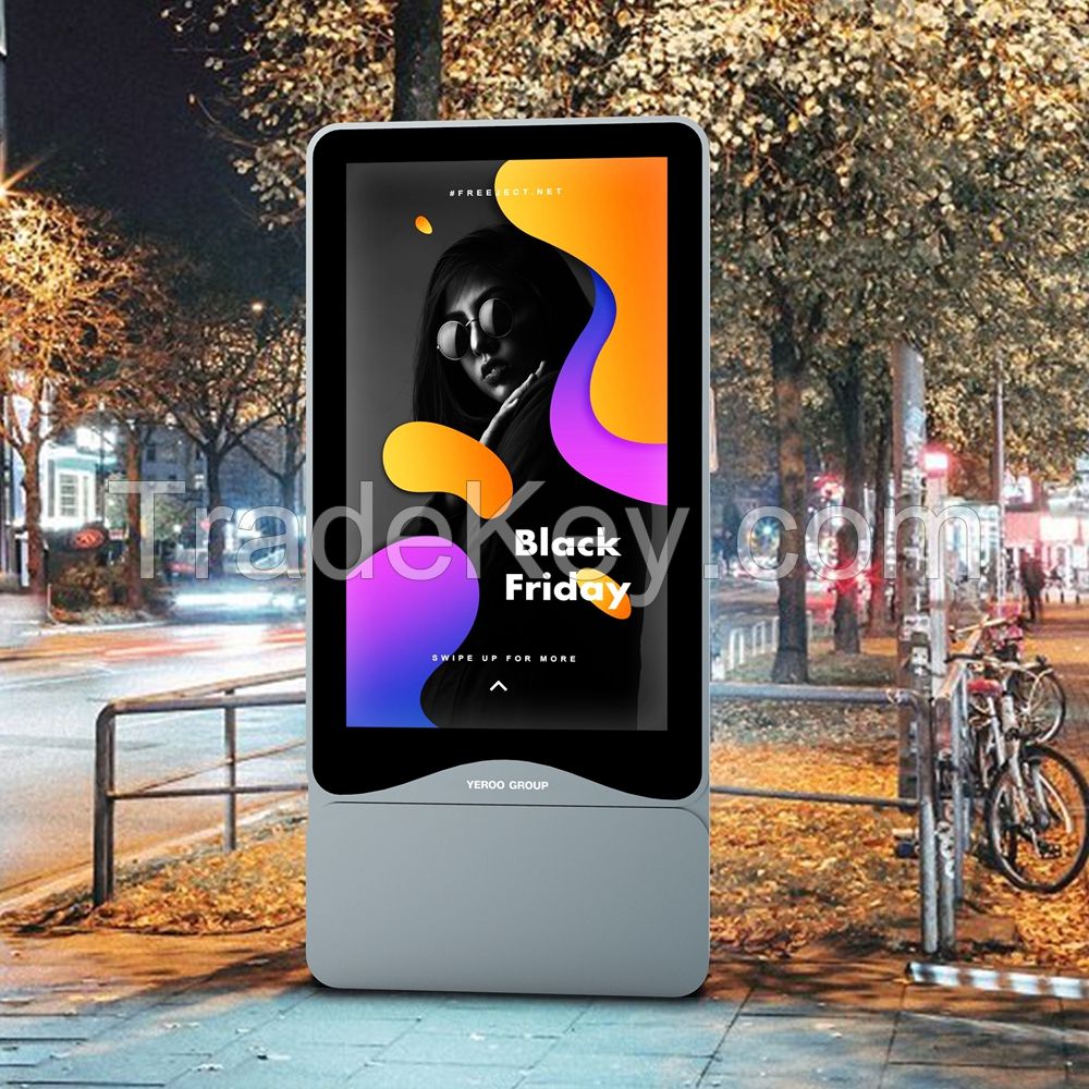 75 Inch Weatherproof Ip65 Floor Standing Lcd Digital Signage And Displays Advertisement Player