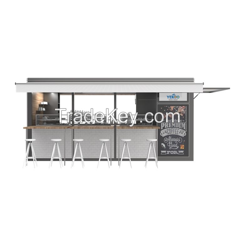 Prefab Modern Coffee Shop Container Shopping Coffee Food Barber Boutique Shops Store