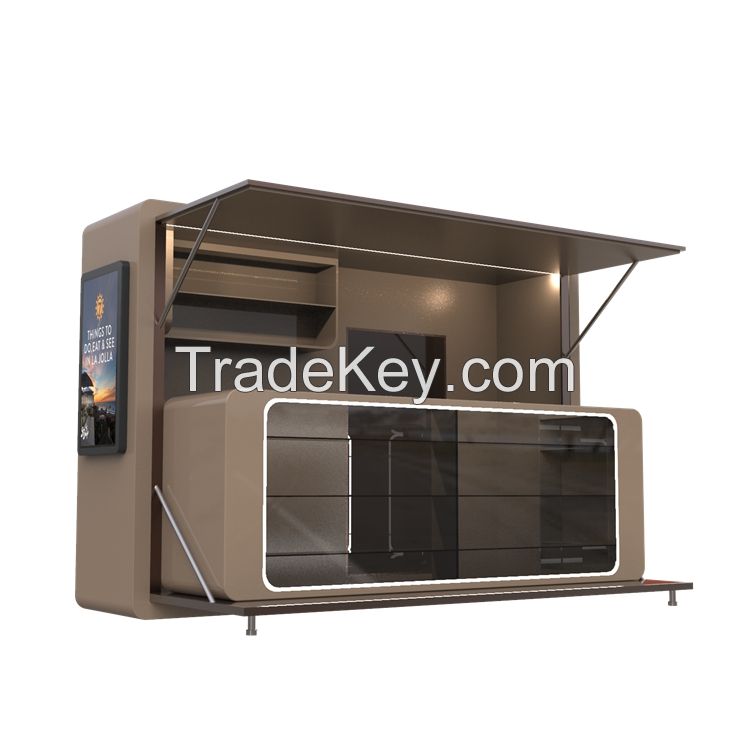 Prefab Small Coffee Work Shops Restaurant Prefab Container Metal Mini Pop Up Shop Bar