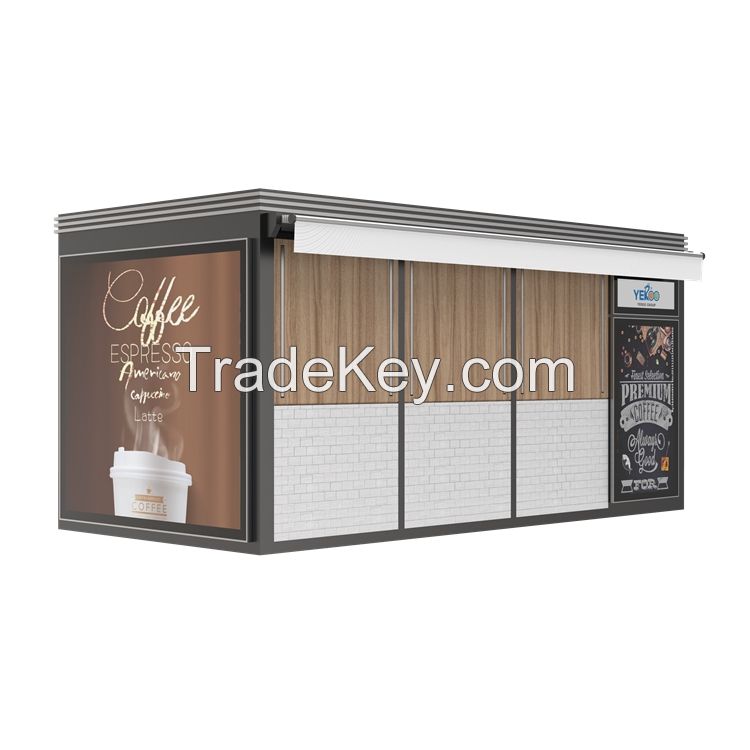 Prefab Modern Coffee Shop Container Shopping Coffee Food Barber Boutique Shops Store