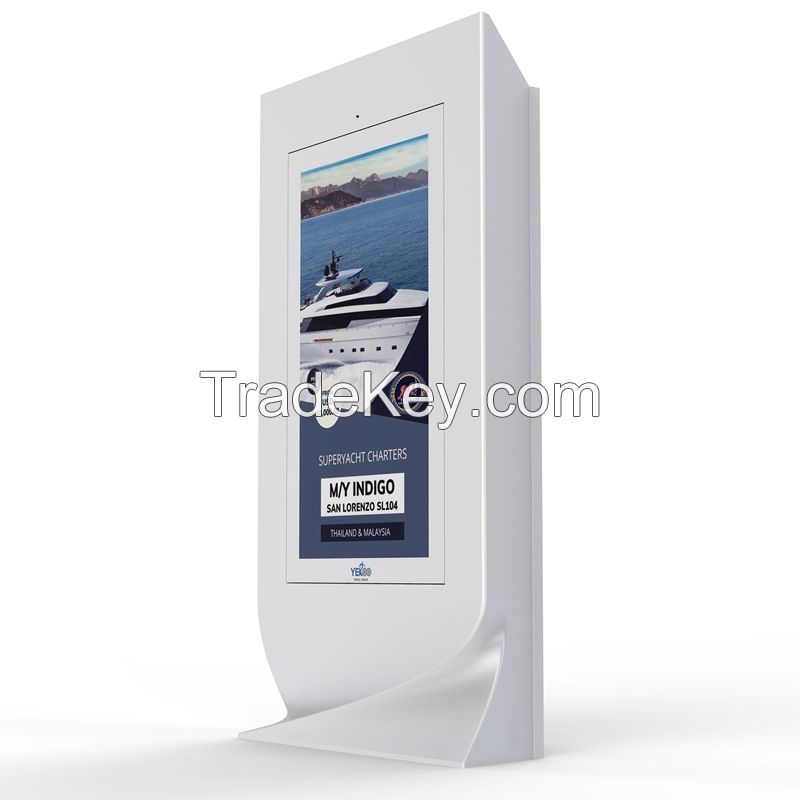 Outdoor Lcd Display Stands Ip65 Waterproof 43 49 55 Inch Digital Signage