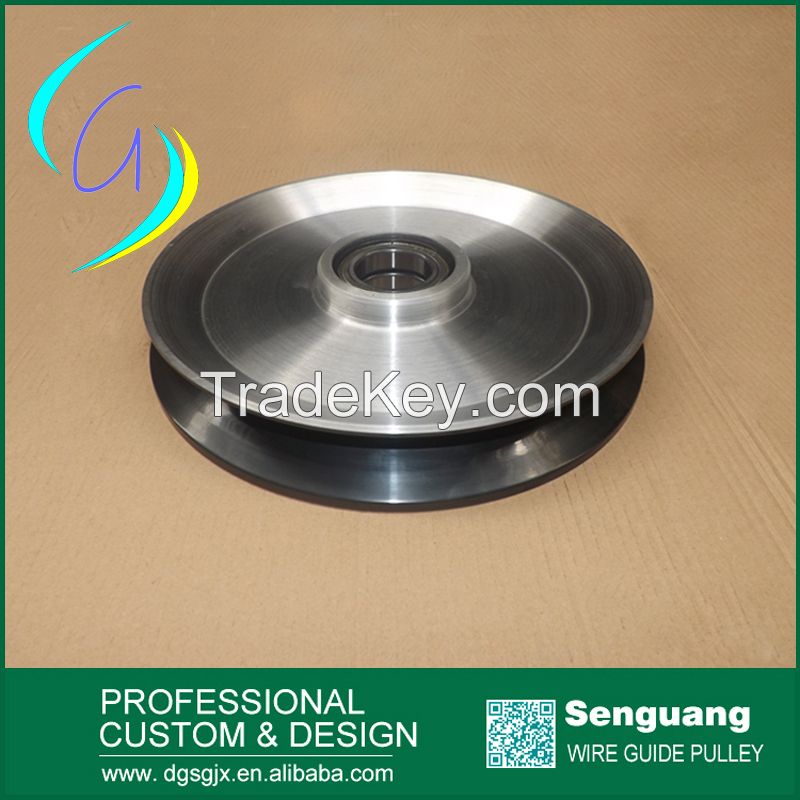 wire cable pulley ,ceramic pulley, wire drawing aluminum guide/idler pulley