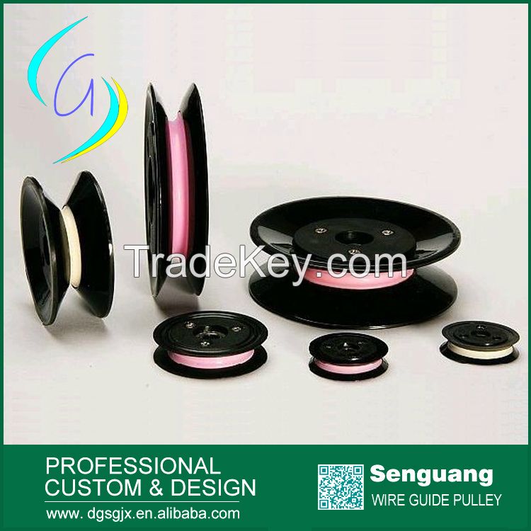 flange cermaic plastic pulley  for winding pulley