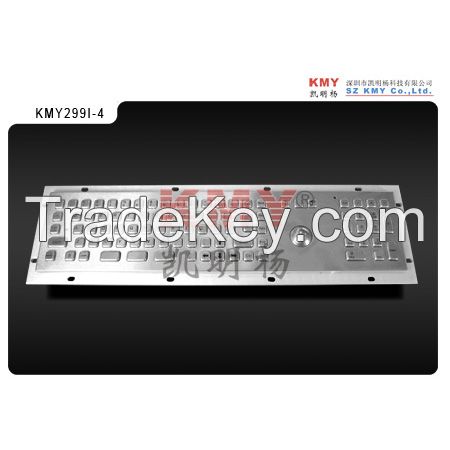 Mini IP65 Ik07 Kiosk Metal Keyboard with Trackball and Numeric Keypad (KMY299I-4)