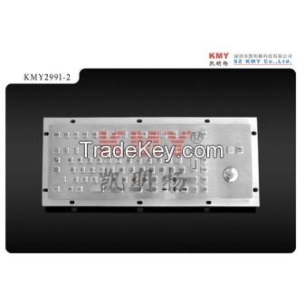 IP65 Metal Keyboard Kiosk Keyboard with Trackball KMY299I-2