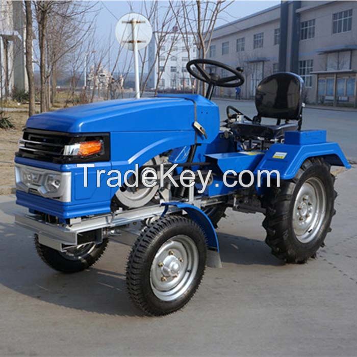 good quality agriculture wheel tractor with tiller and plough farm wheel tractor