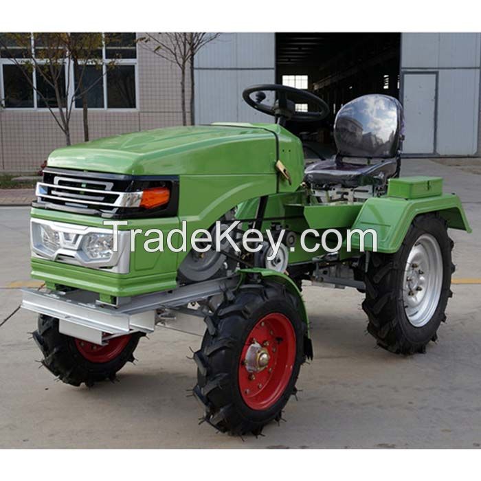 good quality agriculture wheel tractor with tiller and plough mini wheel tractor