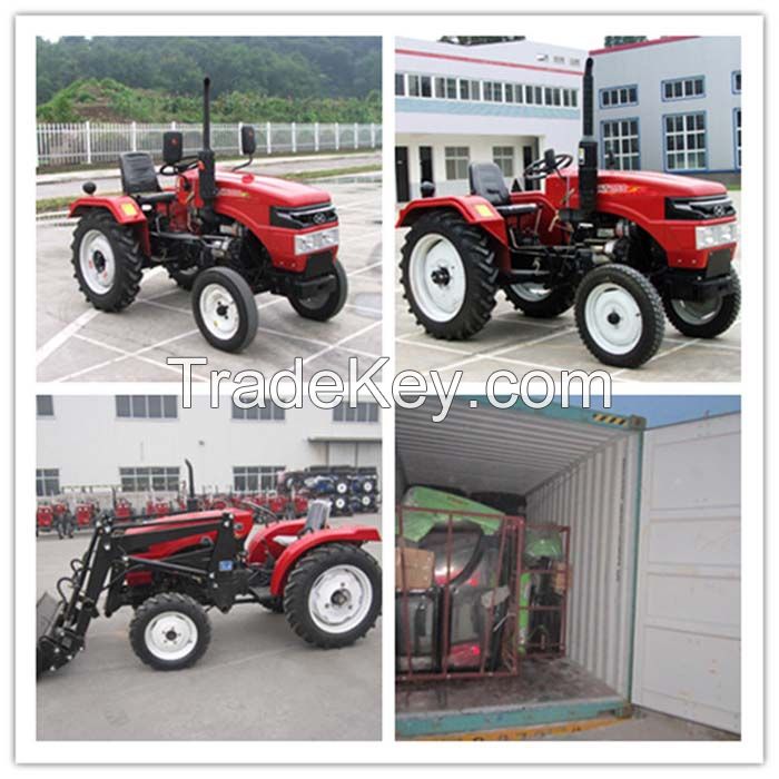 good quality agriculture wheel tractor with tiller and plough farm wheel tractor