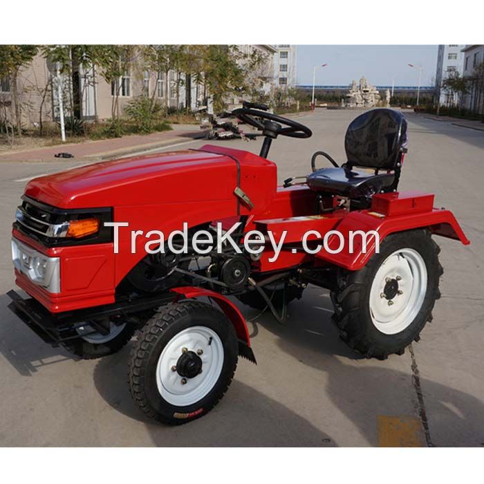 good quality agriculture wheel tractor with tiller and plough farm wheel tractor