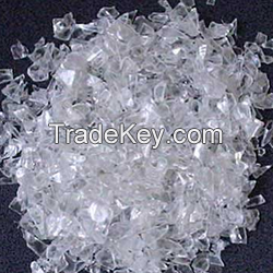 PET flakes hot washed clear