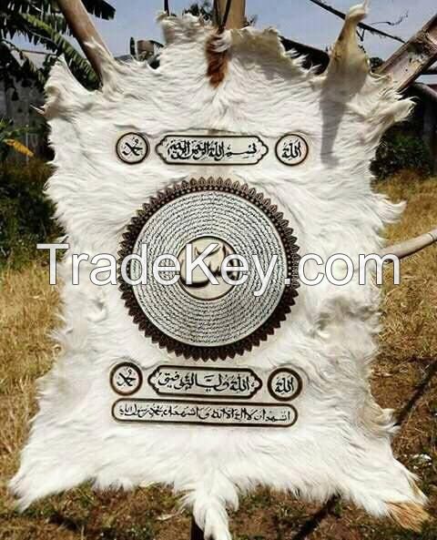 handicraft from goat skin