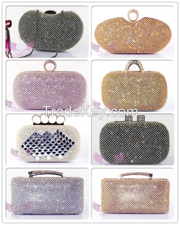 Lady Crystal Shiny Evening Clutch BagS