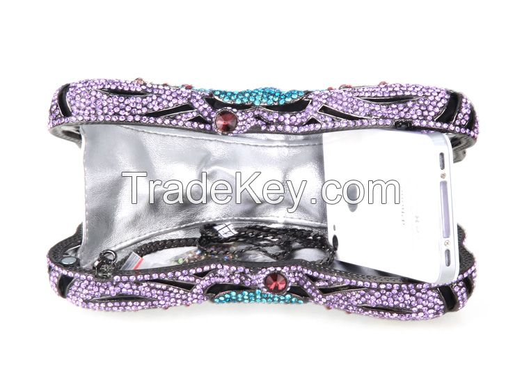 GZ QH butterfly design metal bag clutch evening bags