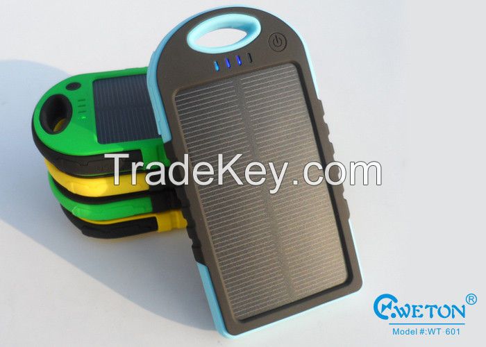 Outdoor sport Universal Dual USB Portable Solar Charger Power Bank For Smartphones