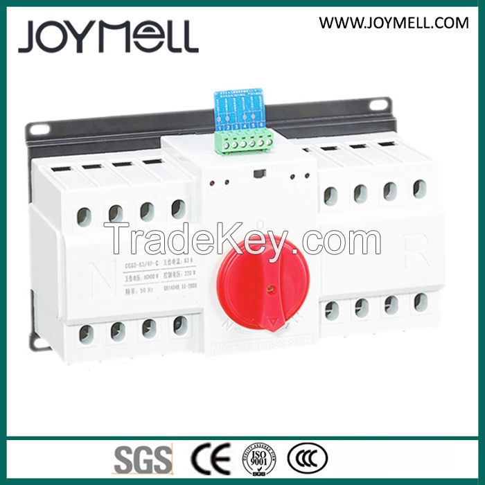 Electric 3P 4P Automatic Changeover Switch 1A~63A