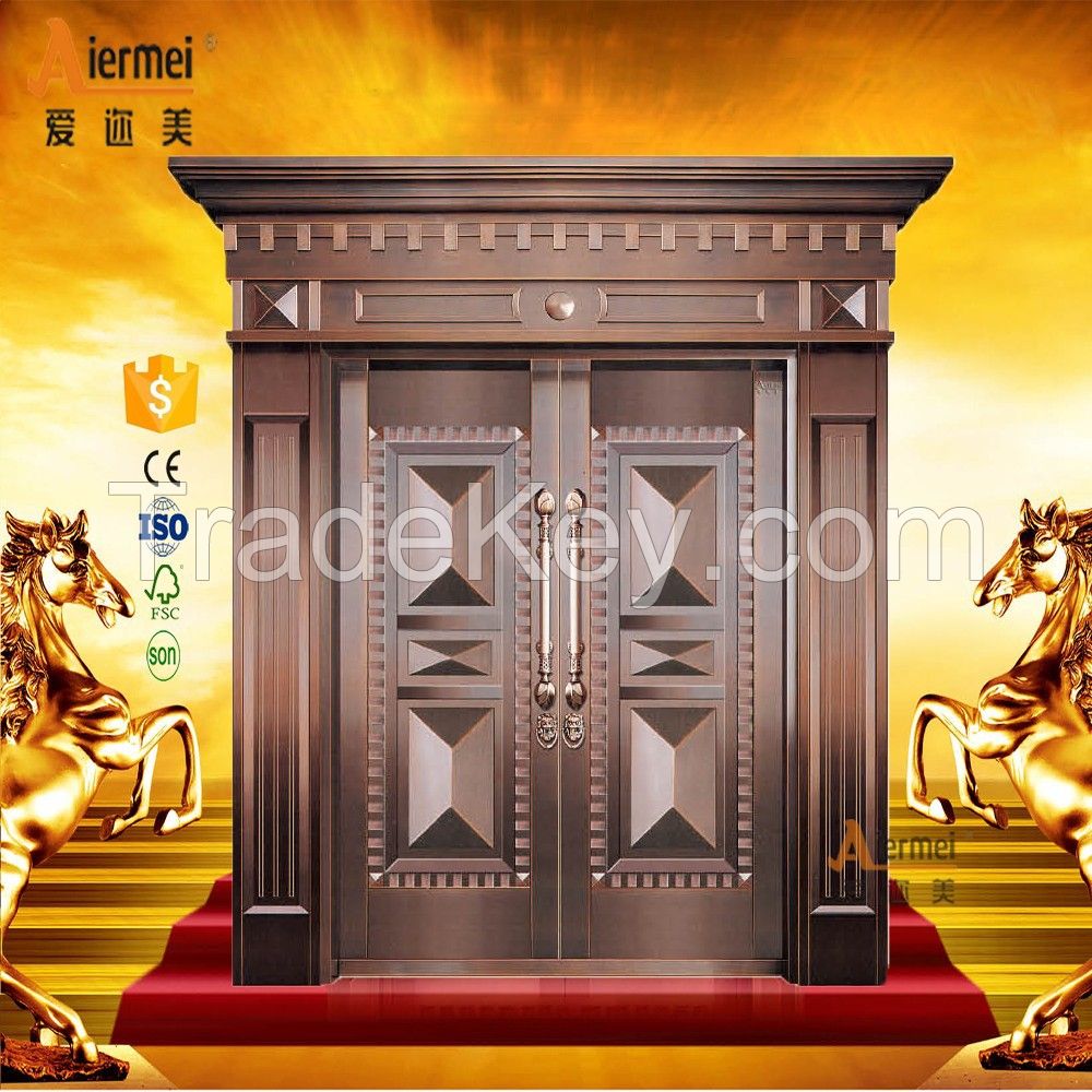 100% pure copper exterior entrance villa copper door