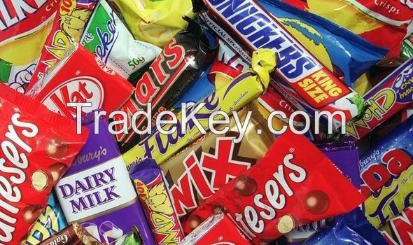 Wispa, Twirl, Snickers, Mars, Kinder, Kit Kat, Galaxy, Aero, Cadbury Dairy Milk Chocolate Bar