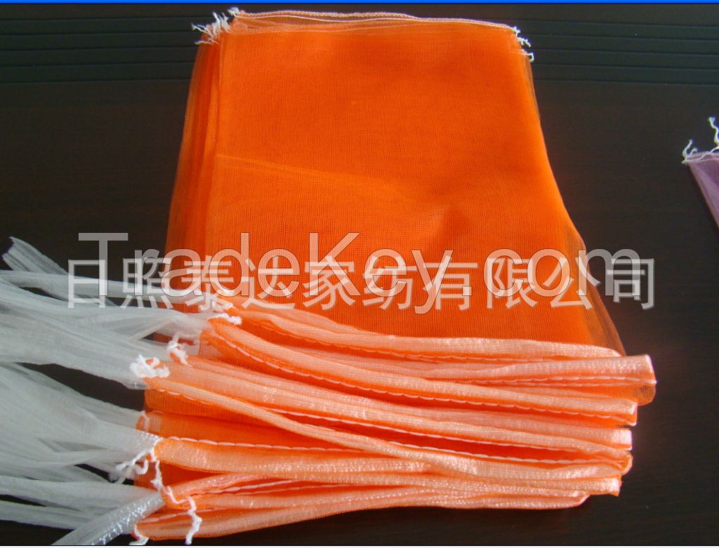 100 PC Bale Net Knitted Mesh Bag Sack With Tie Top Drawstring