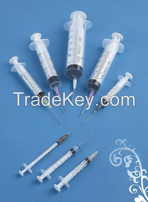 disposable syringe with needle