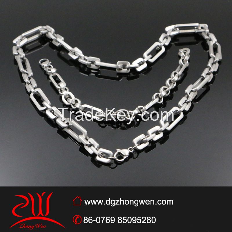 wholesale 316L stainless steel matt bracelet  jewelry set