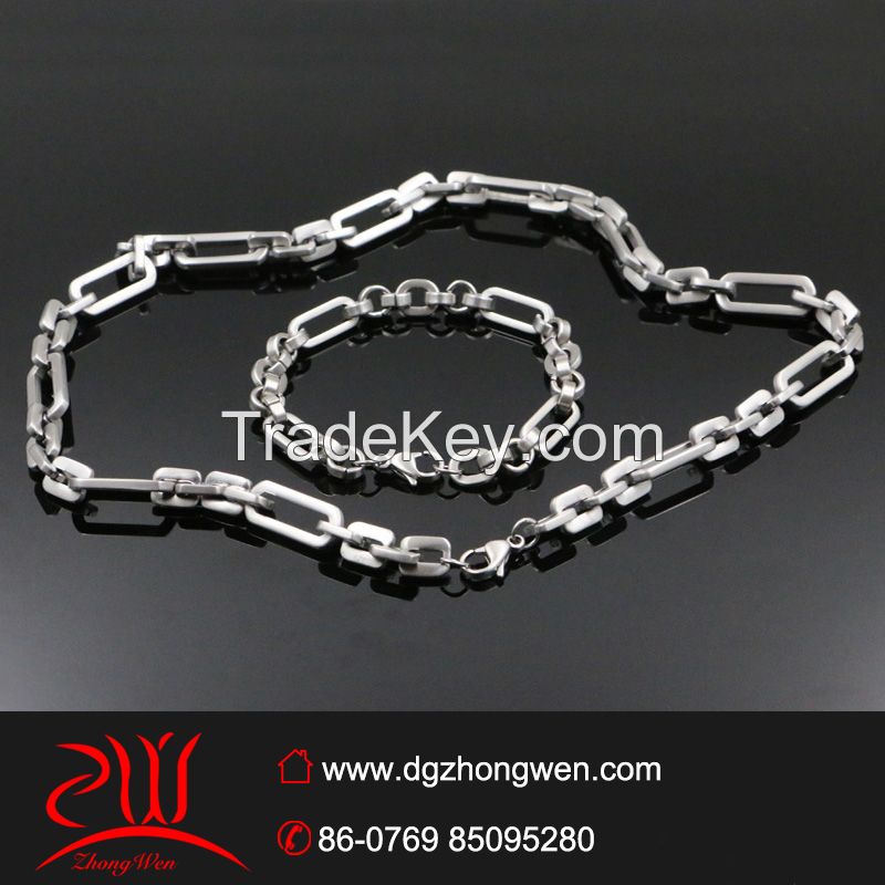 wholesale 316L stainless steel matt bracelet  jewelry set