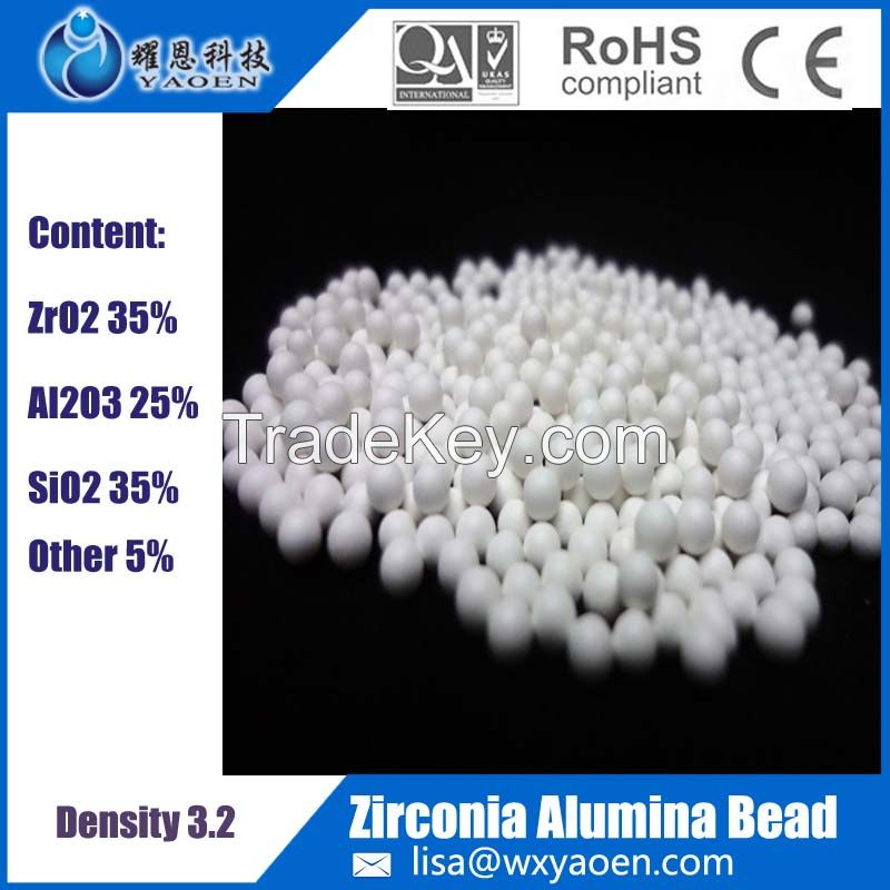 Zirconium Silicate/alumina ceramic grinding ball for kaolin clay