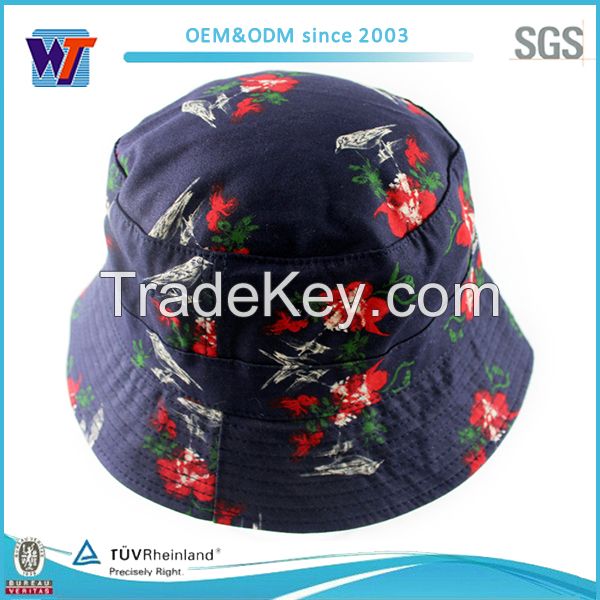 Floral Funny Wholesale Print Custom Flower Bucket Hat