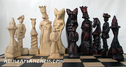 Unique handicraft chess figures