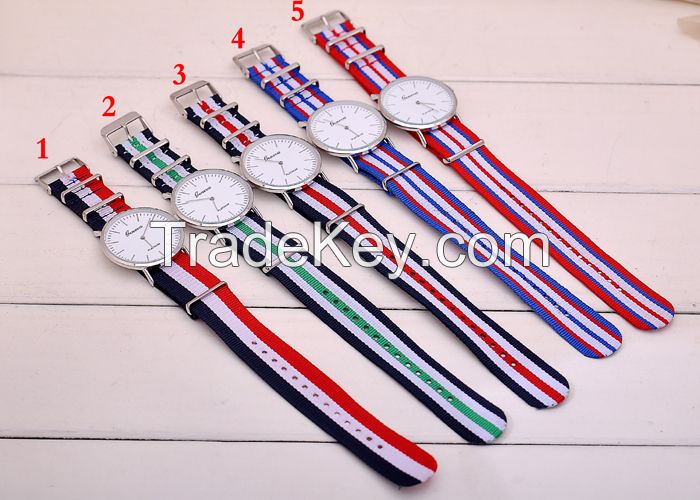 JW727 GENEVA Nylon Strap Men's Military Hot Sale Watches