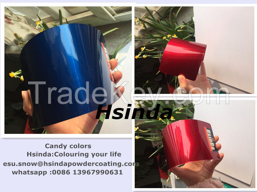 Custom Automotive High Gloosy Candy Effect Powder Coating