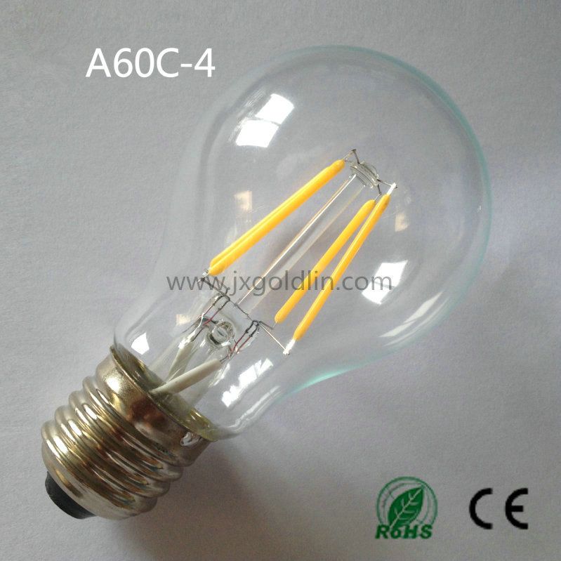 LED FILAMENT LAMP A60C-4 with CE and ROHS