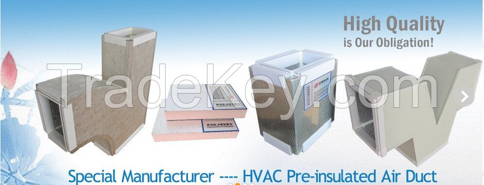 HVAC pre insulated duct green foam insulation material