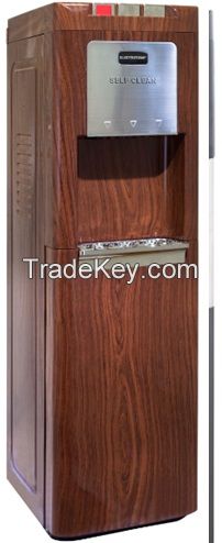 Wood grain bottom loading water dispenser