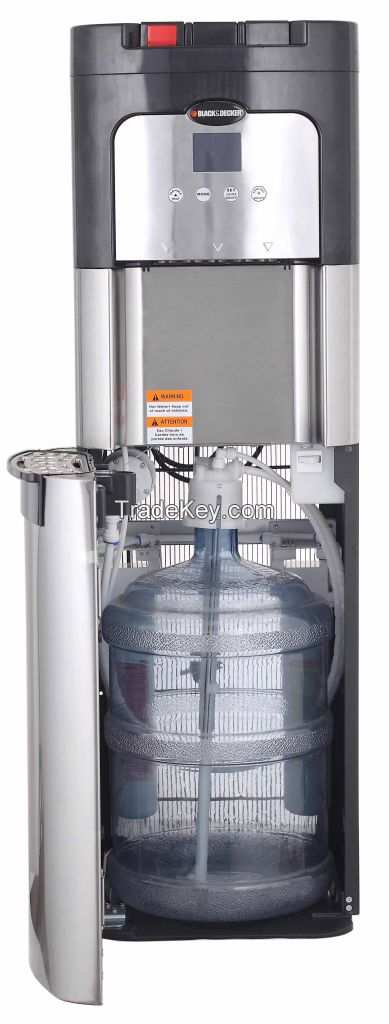 Bottom loading water dispenser with filter