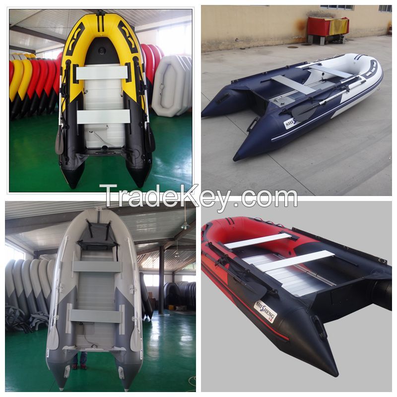 Wholesale inflatable pvc fishing boat/White&amp;amp;amp;dark blue folding boat