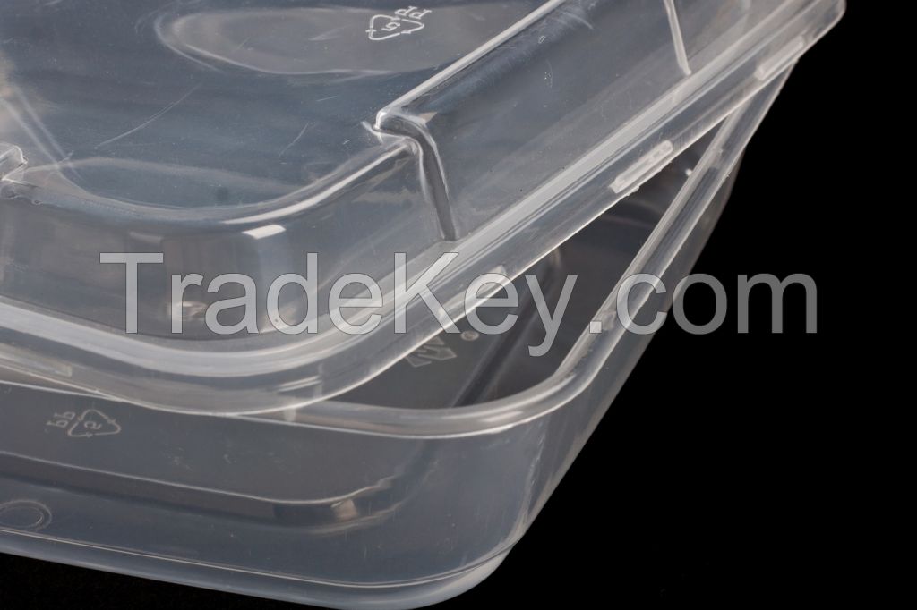 650ml Square Disposable Plastic Food Containers