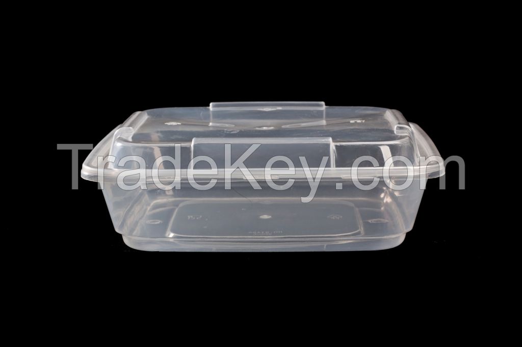 650ml Square Disposable Plastic Food Containers