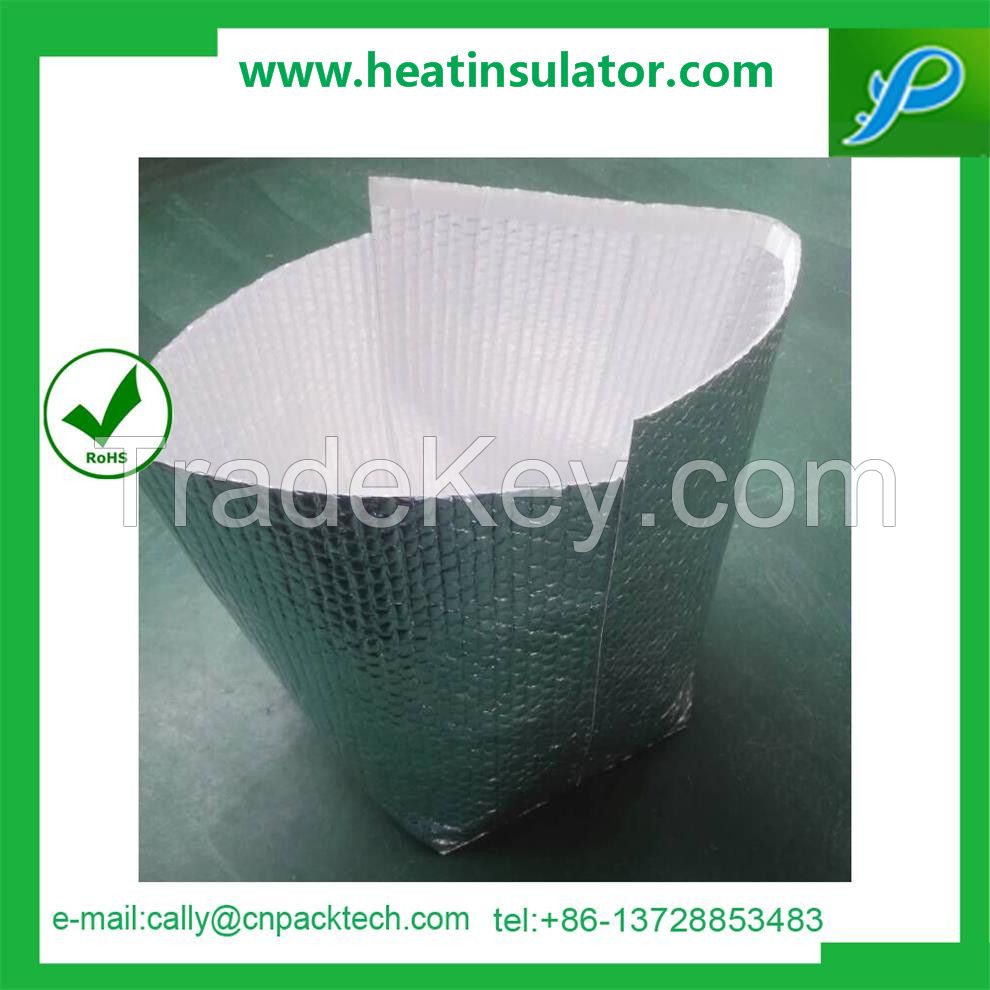 Foil Laminated Bubble Insulated Box Liners One Piece Laminated Cold Protection