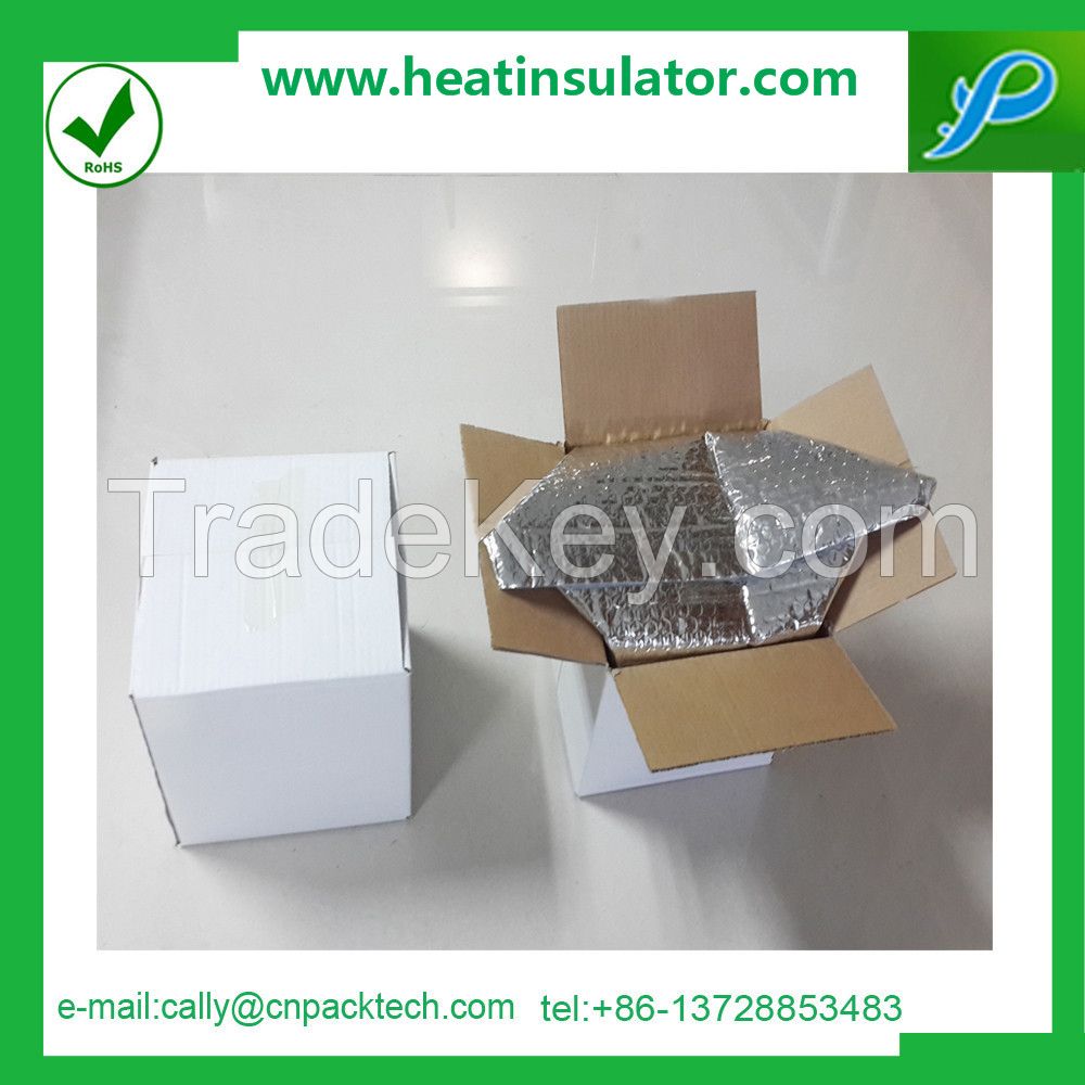 High Density Bubble Foil Insulated Shipping Box Liners With Outer Box