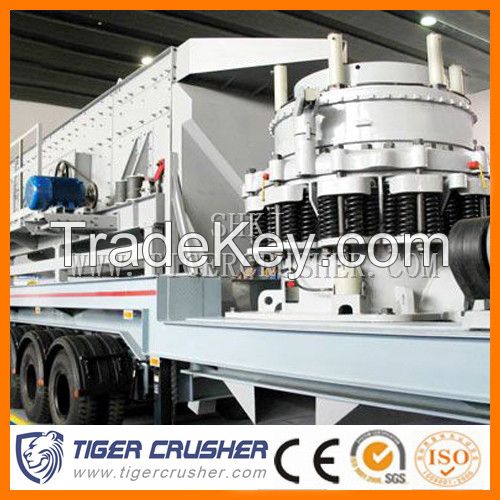 Mobile cone crushing plant# Tiger crusher