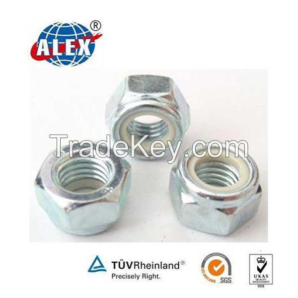 Railway Nylon Lock Nut/Chinese Manufacturer Nylon Lock Nut/High tensile Nylon Lock Nut supplier