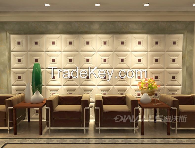 cost-effective popular and fashion 3D Board leather wall panel