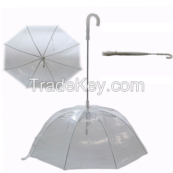 The fashion transparent PVC protect pet dog umbrella