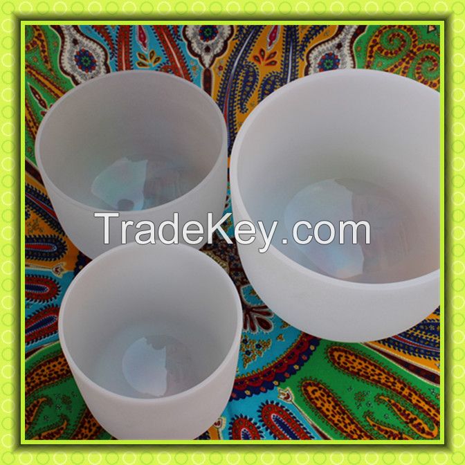 Frosted Quartz  Crystal Singing Bowls